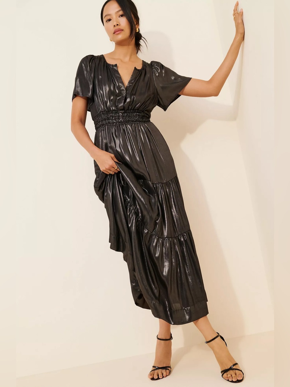 Anthropologie Somerset Maxi Dress: Shine Edition